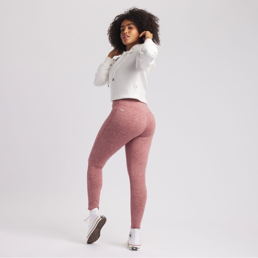NWT Feat Womens yoga Gogi leggings size Medium fits 6-8 Mauve Pink - Picture 3 of 7